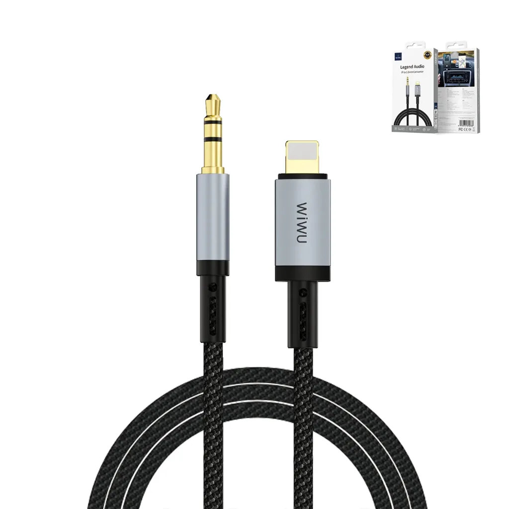 WIWU Legend Wi-C048L USB-C to 3.5mm Audio Adapter 1.5m (Black)