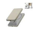 WIWU Ultra Thin P15 5000mAh Magnetic Wireless Power Bank (20W + 15W MagSafe) (Titanium Gold)