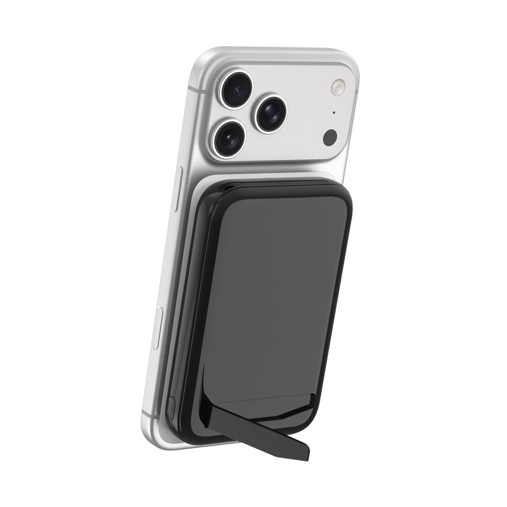 WiWU Classic Stand Wi-P064 10000mAh Wireless Power Bank (22W, Magnetic Stand) (Black)