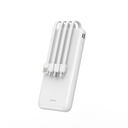 WiWU Essen P-08B 10000mAh Power Bank (Built-in Cables) (White)