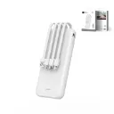 WIWU Essen P-08B 10000mAh Power Bank (Built-in Cables) (White)