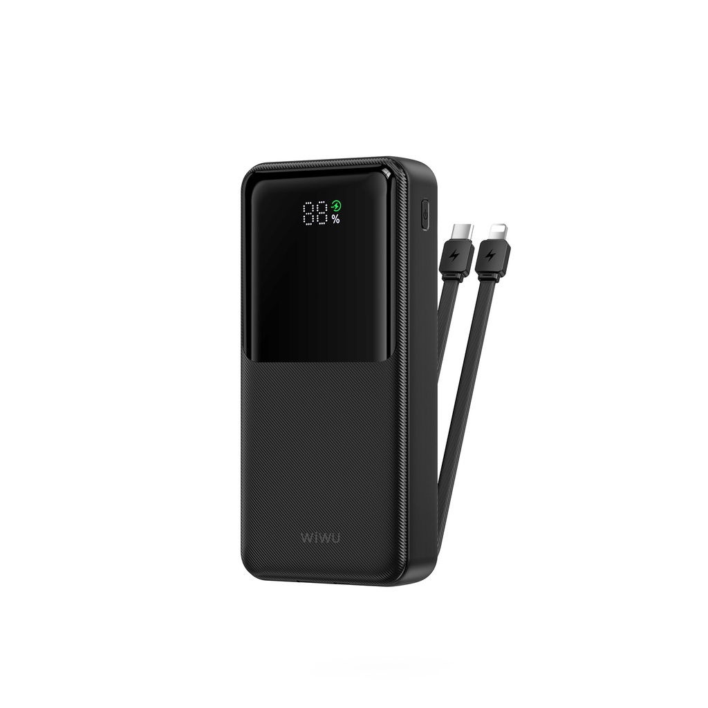 WiWU Essen Wi-P082 20000mAh Power Bank 22.5W (USB-C/USB-A, 3C Certified) (Black)