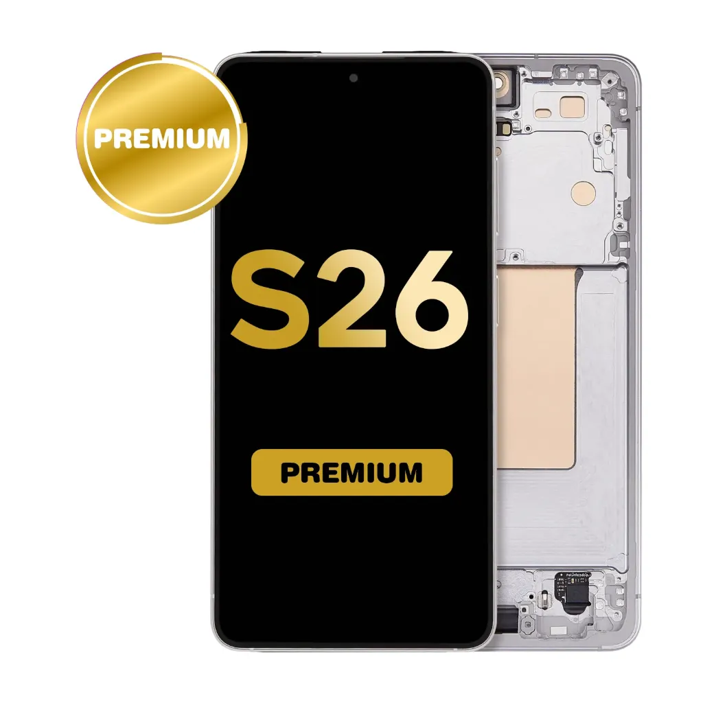 OLED Assembly with Frame for Samsung Galaxy S26 (S942) - White (Premium)