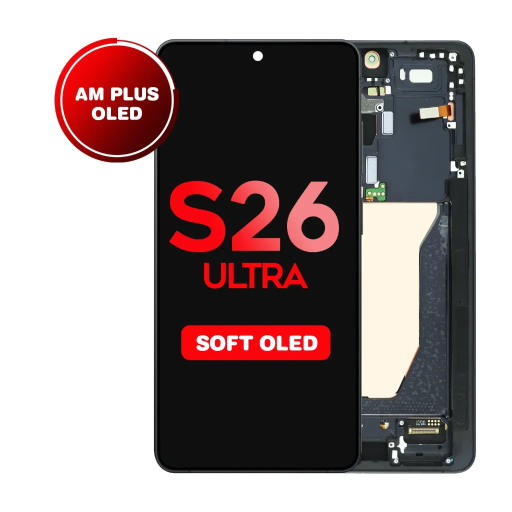 OLED Assembly with Frame for Samsung Galaxy S26 Ultra (S948) - Cobalt Violet  (Aftermarket Plus - Soft OLED / 120Hz)