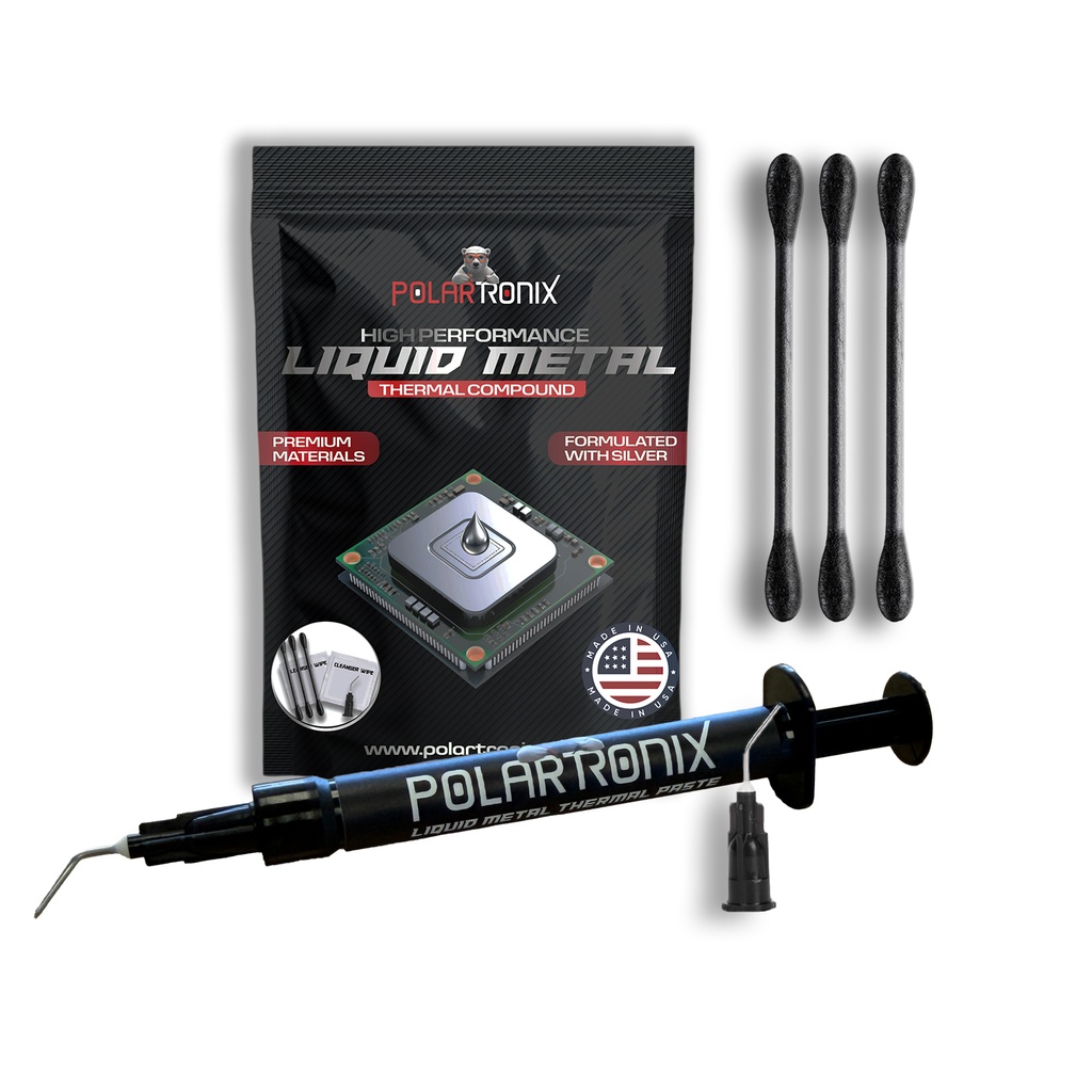 Polartronix Liquid Metal Thermal Compound – Ultra High Conductivity Metal-Based Thermal Paste for CPU, GPU, PS5 & PC Cooling, 1.5g Syringe (ML101)