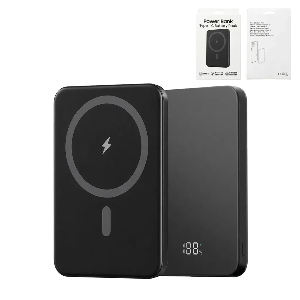 Magnetic Wireless Power Bank 5000mAh – Black