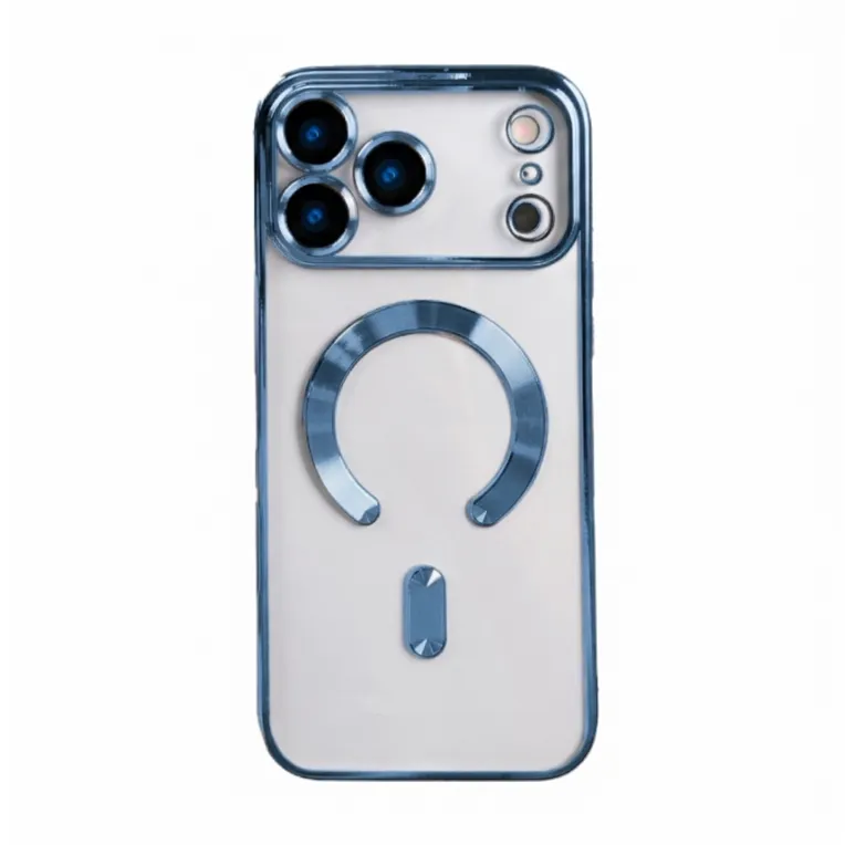 Colorful Clear Case with Magsafe for iPhone 17 Pro - Light Blue