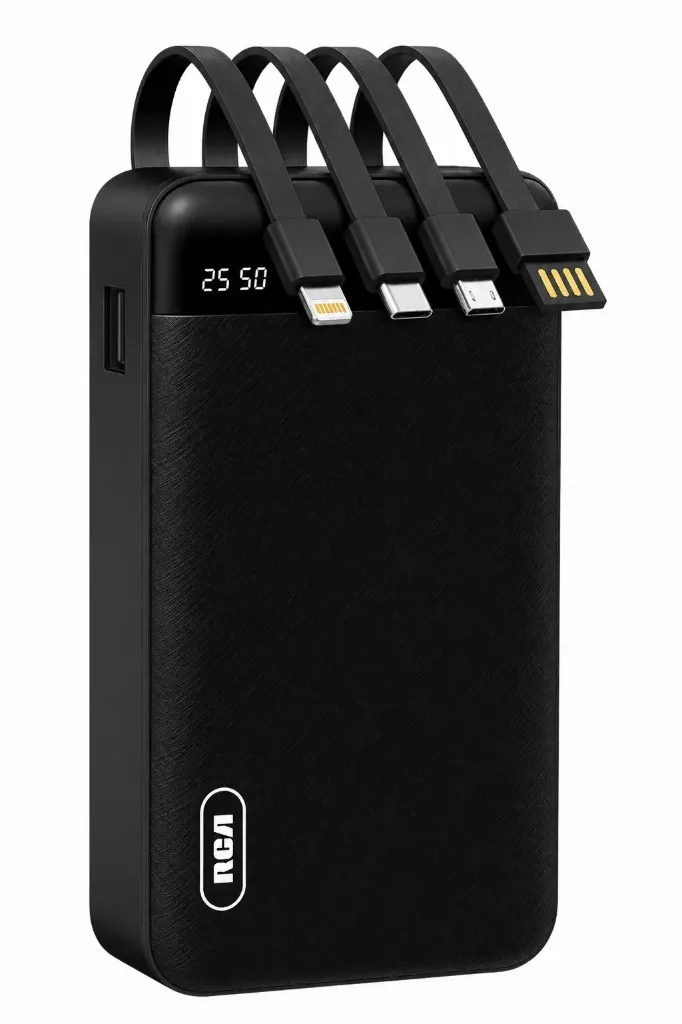 RCA 20K Power Bank, 6 Outputs / 2 Inputs (Black) (PB-301)
