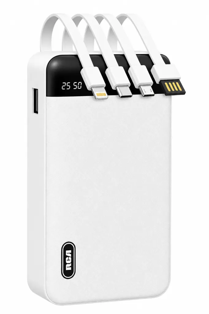 RCA 20K Power Bank, 6 Outputs / 2 Inputs (White) (PB-301)