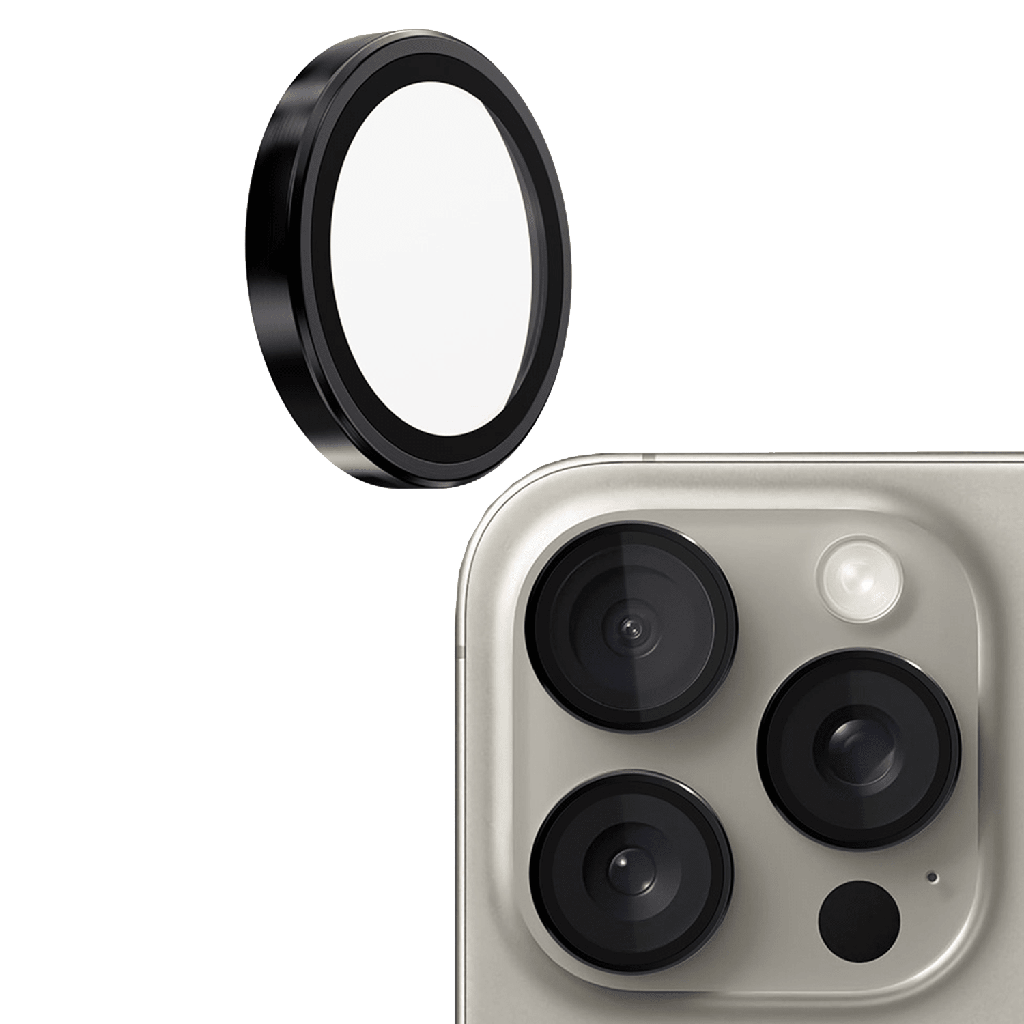 Gadget Guard - Camera Glass Lens Protector For Apple Iphone 18 Pro Max / 18 Pro - Clear And Black