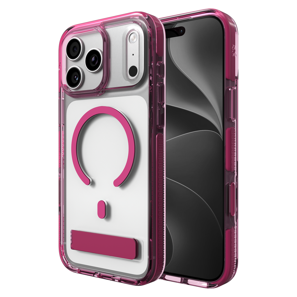 Zagg - Santa Cruz Snap Magsafe Case With Kickstand For Apple Iphone 18 Pro Max / 17 Pro Max - Rasberry Pink