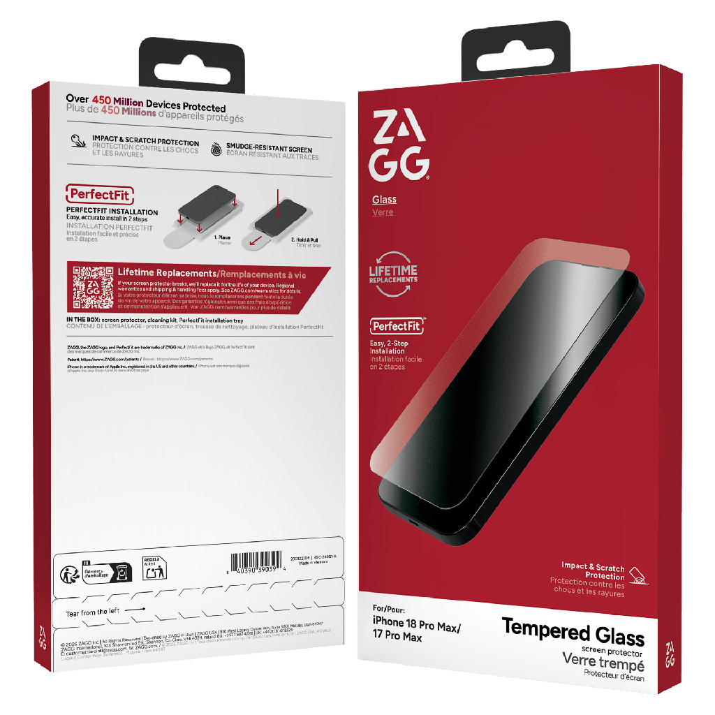 Zagg - Invisible Shield Glass Screen Protector For Apple Iphone 18 Pro Max / 17 Pro Max - Clear