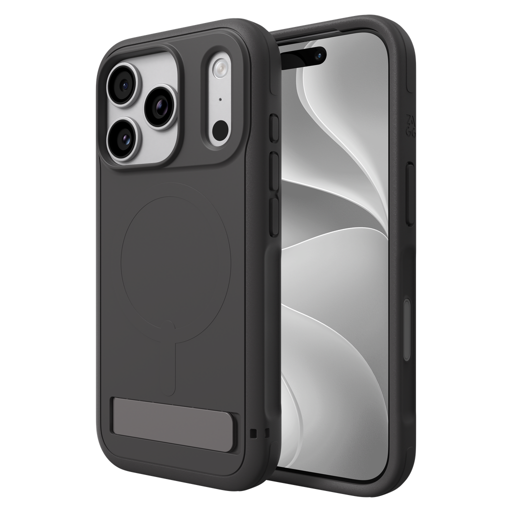 Zagg - Sedona Snap Magsafe Case With Kickstand For Apple Iphone 18 Pro / 17 Pro - Robust Gray