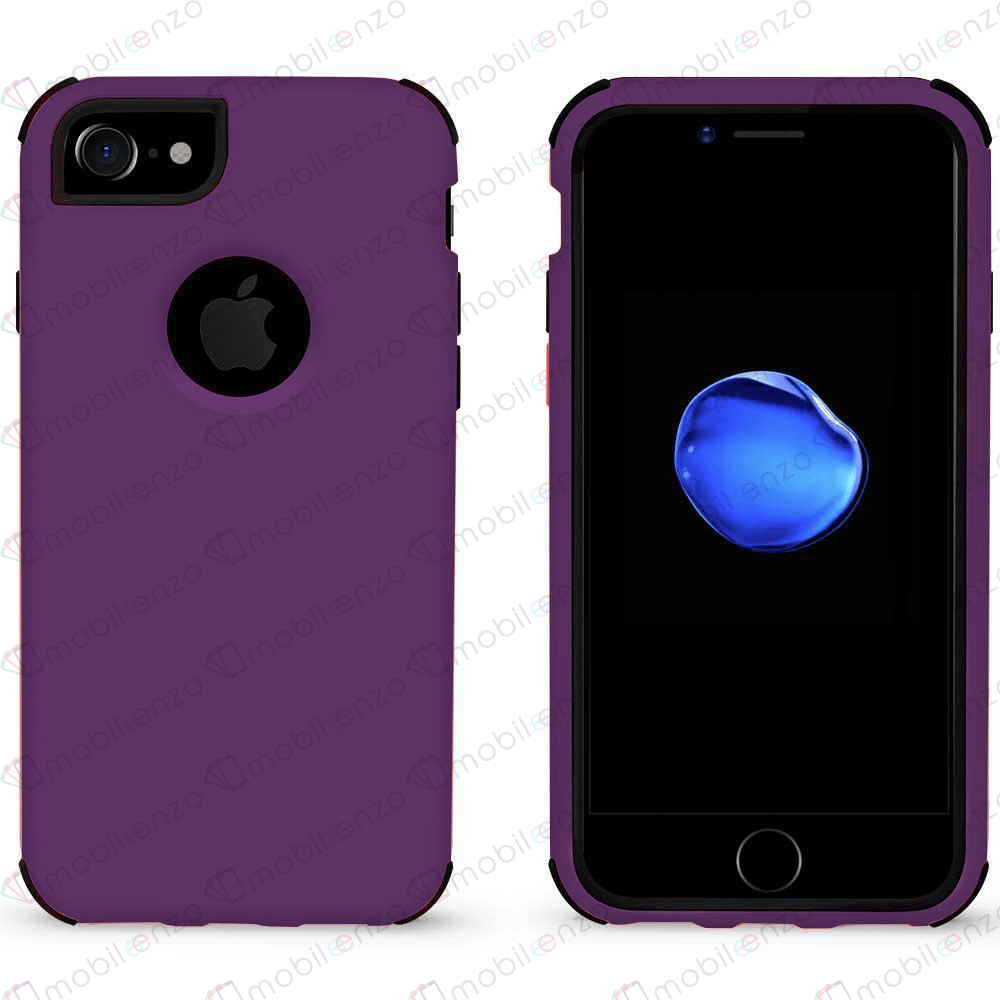 Bumper Hybrid Combo Case for iPhone 7/8 Plus - Purple &amp; Black
