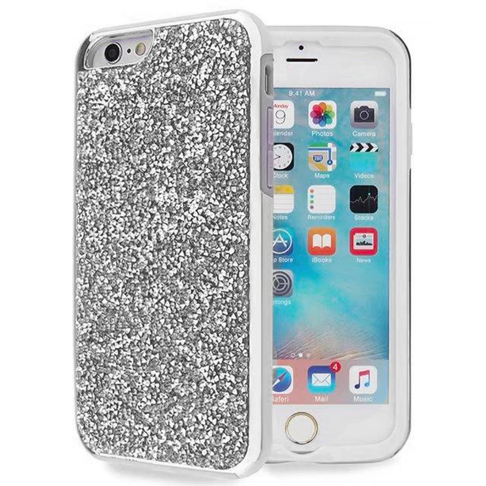 Color Diamond Hard Shell Case  for iPhone 7/8 Plus - Silver