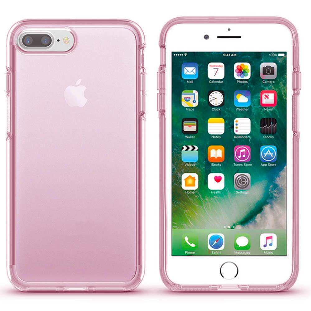 Transparent Color Case  for iPhone 7/8 Plus- Pink