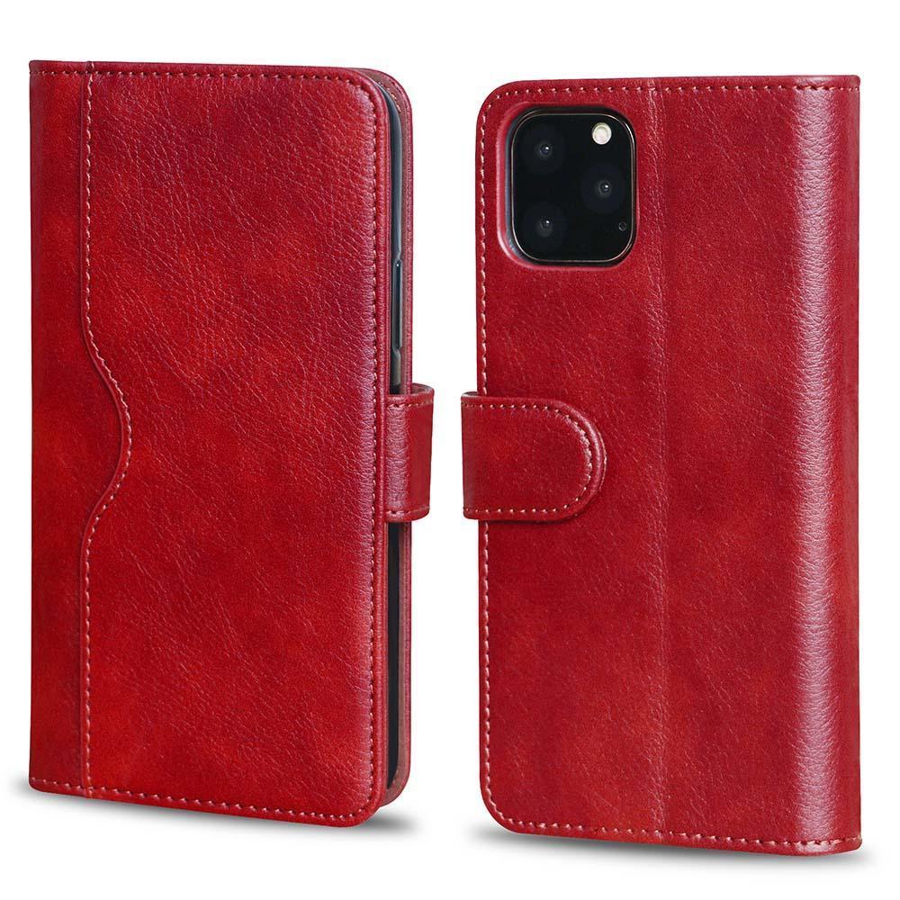 V-Wallet Leather Case for iPhone 7/8 Plus - Red