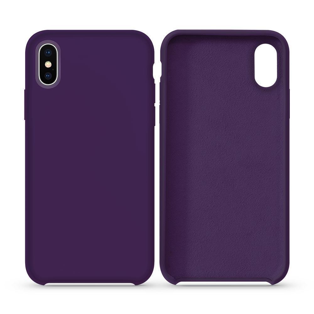 Premium Silicone Case for iPhone X/Xs - Purple