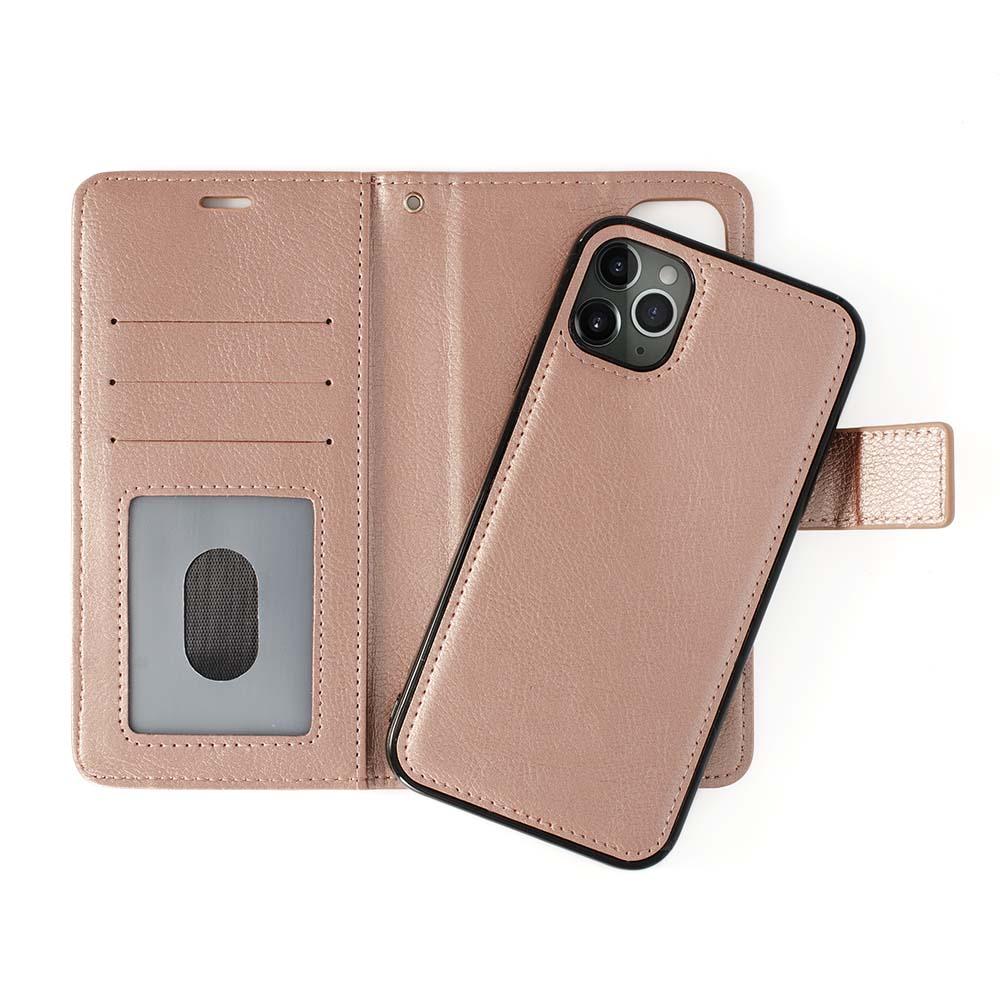 Classic Magnet Wallet Case  for iPhone XR - Rose Gold