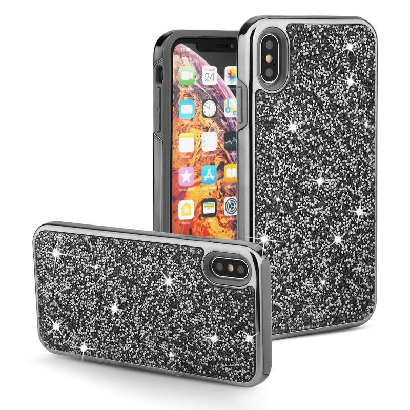 Color Diamond Hard Shell Case  for iPhone XR - Black