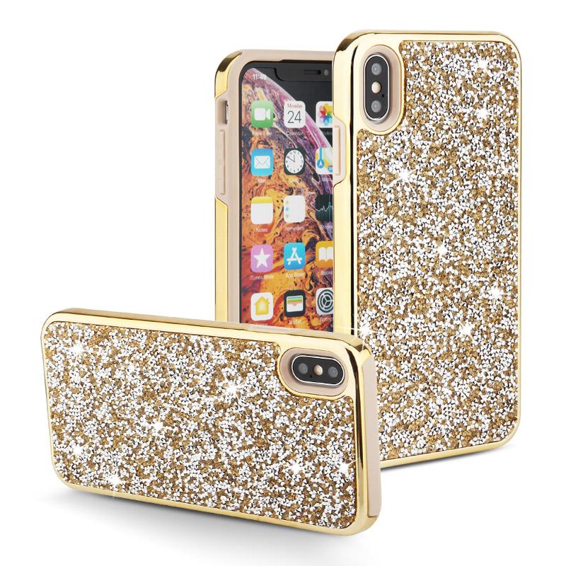 Color Diamond Hard Shell Case  for iPhone XR - Gold