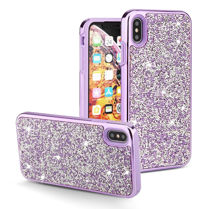 Color Diamond Hard Shell Case  for iPhone XR - Purple
