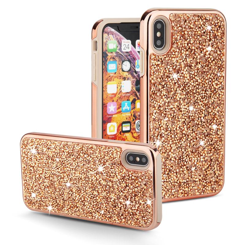 Color Diamond Hard Shell Case  for iPhone XR - Rose Gold
