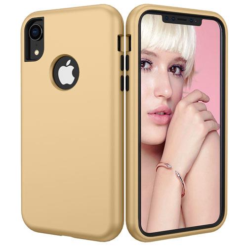Hybrid Combo Layer Protective Case  for iPhone XR - Gold
