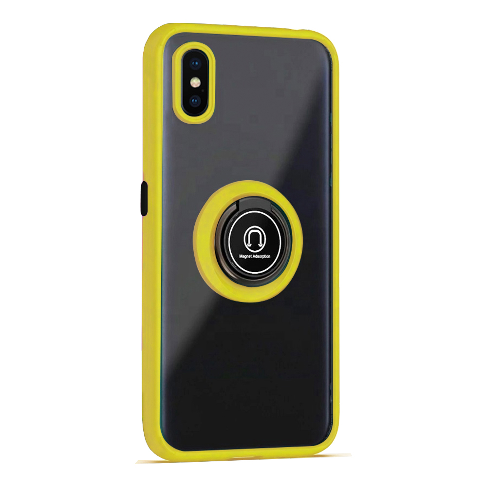 Matte Ring Case  for iPhone XR - Yellow