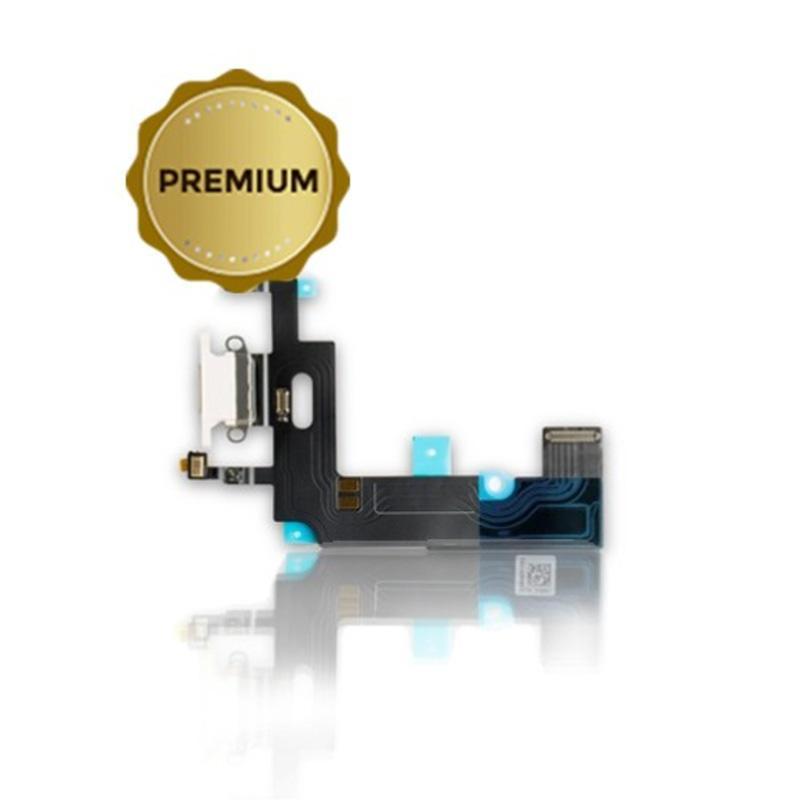 Charging Port Flex Cable for iPhone XR - White (Premium Quality)
