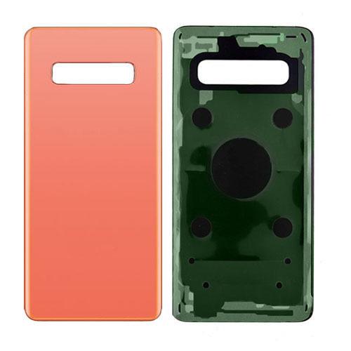 Back Cover Glass With Camera Lens For Samsung Galaxy S10 Plus (No Logo) (Pink)