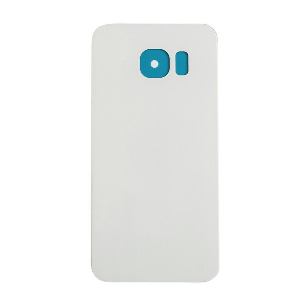 Back Cover Glass For Samsung Galaxy S6E (No Logo) - White
