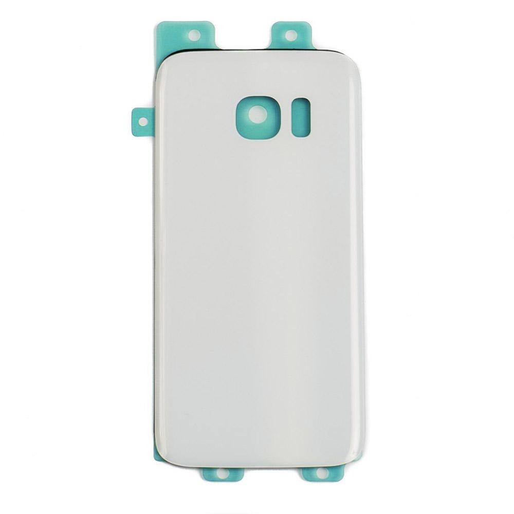 Back Cover Glass For Samsung Galaxy S7 (No Logo) - White