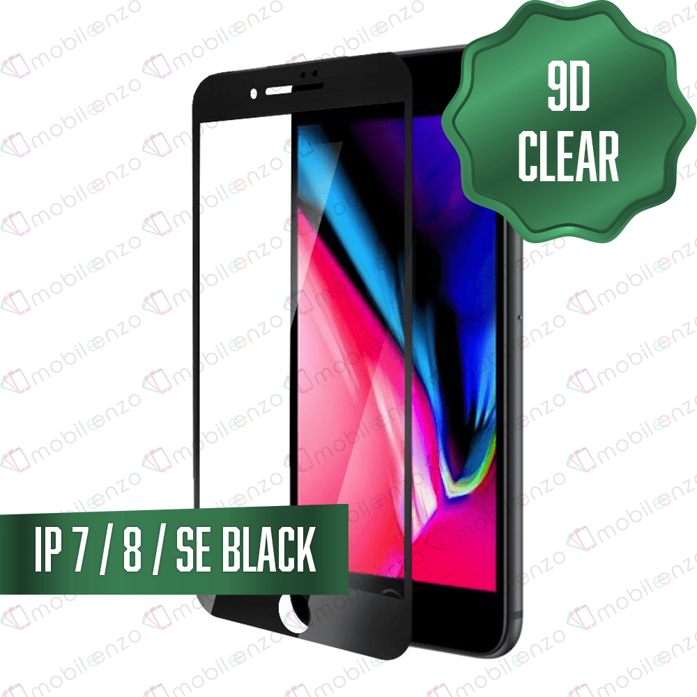 9D Tempered Glass for iPhone 7/8 - Black