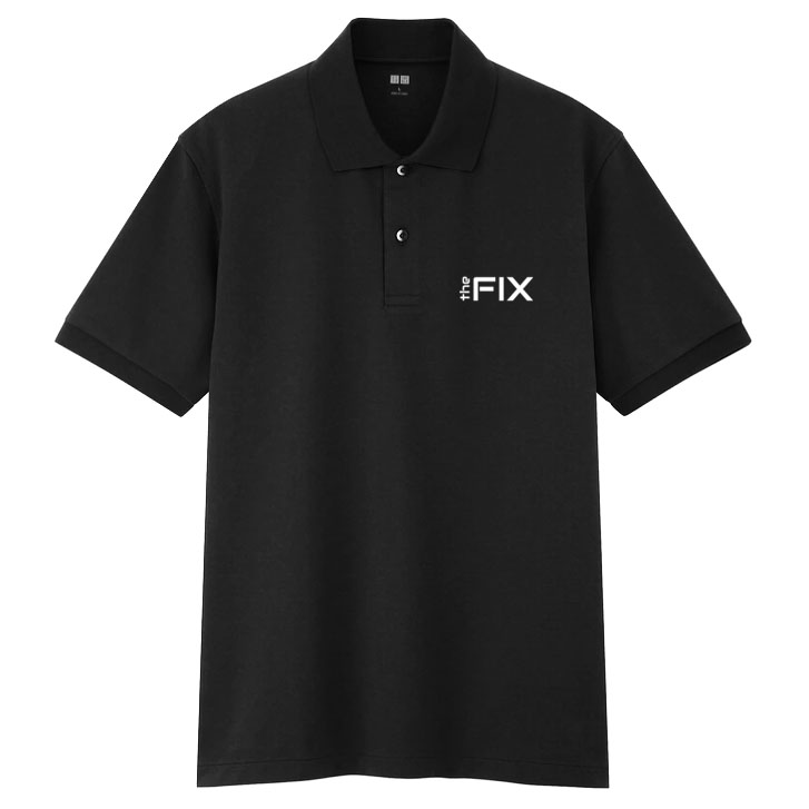 Men's Black Polo T-Shirt - Size Large - Short Sleeve