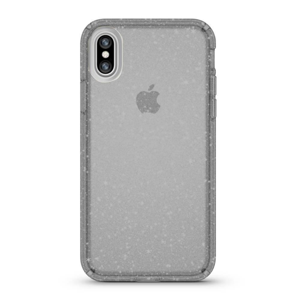 Transparent Sparkle Case  for iPhone XR - Black