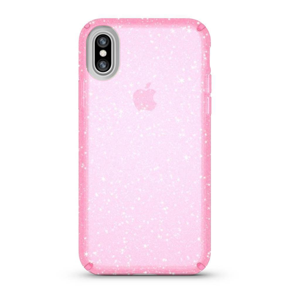 Transparent Sparkle Case  for iPhone XR - Pink