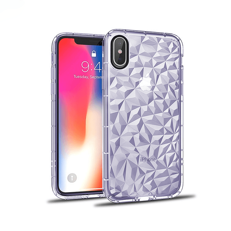 3D Crystal Case  for iPhone Xs Max - Purple