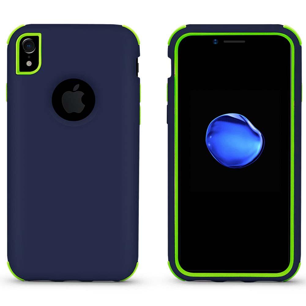 Bumper Hybrid Combo Layer Protective Case  for iPhone Xs Max - Dark Blue & Green