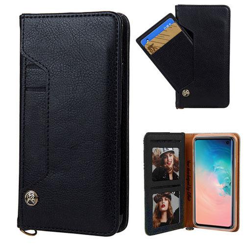 Ludic Leather Wallet Case  for iPhone Xs Max - Black