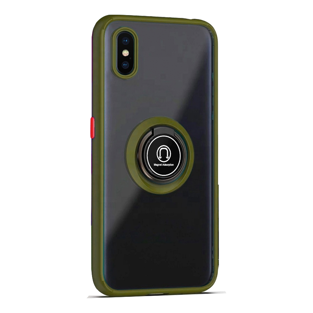 Matte Ring Case  for iPhone Xs Max - Army