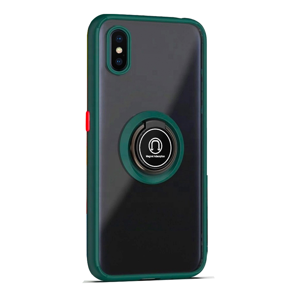 Matte Ring Case  for iPhone Xs Max - Dark Green