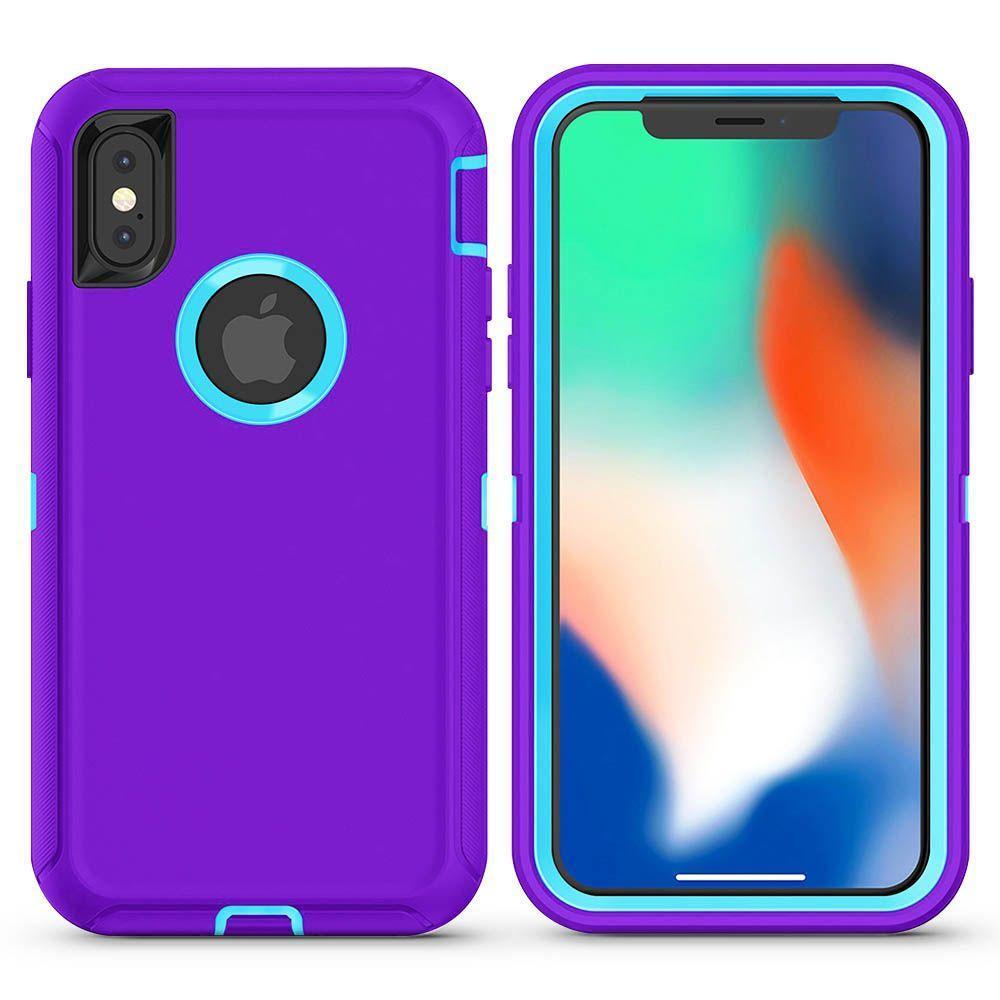DualPro Protector Case  for iPhone Xs Max - Purple & Light Blue