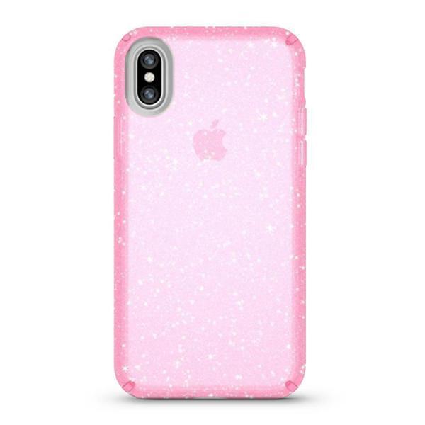 Transparent Sparkle Case  for iPhone Xs Max - Pink