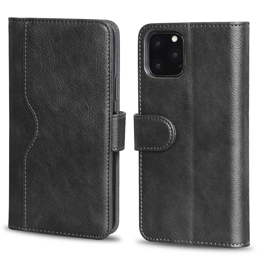 V-Wallet Leather Case for iPhone Xs Max - Black