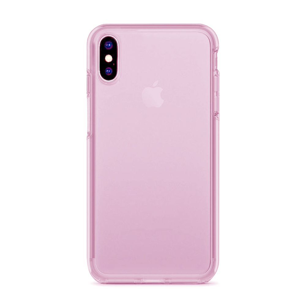 Transparent Color Case  for iPhone X/Xs - Pink