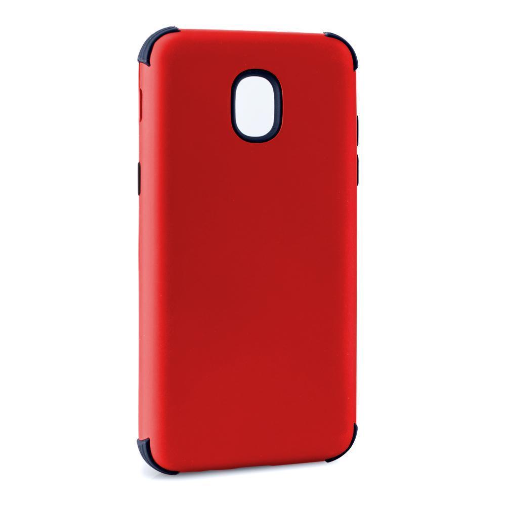 Bumper Hybrid Combo Layer Protective Case  for Samsung J7 2018 - Red &amp; Black