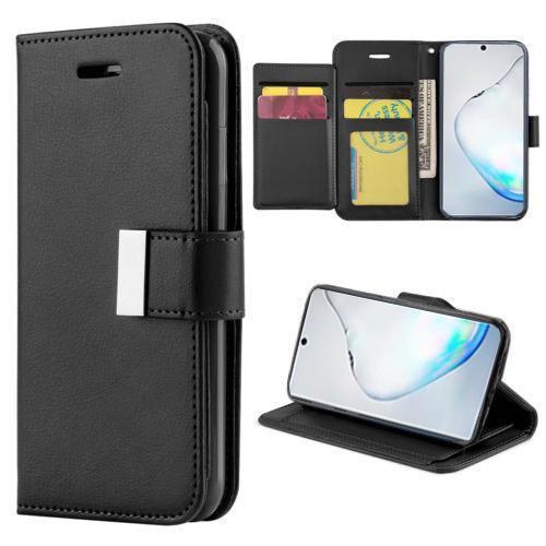 Flip Leather Wallet Case  for Galaxy Note 10 - Black