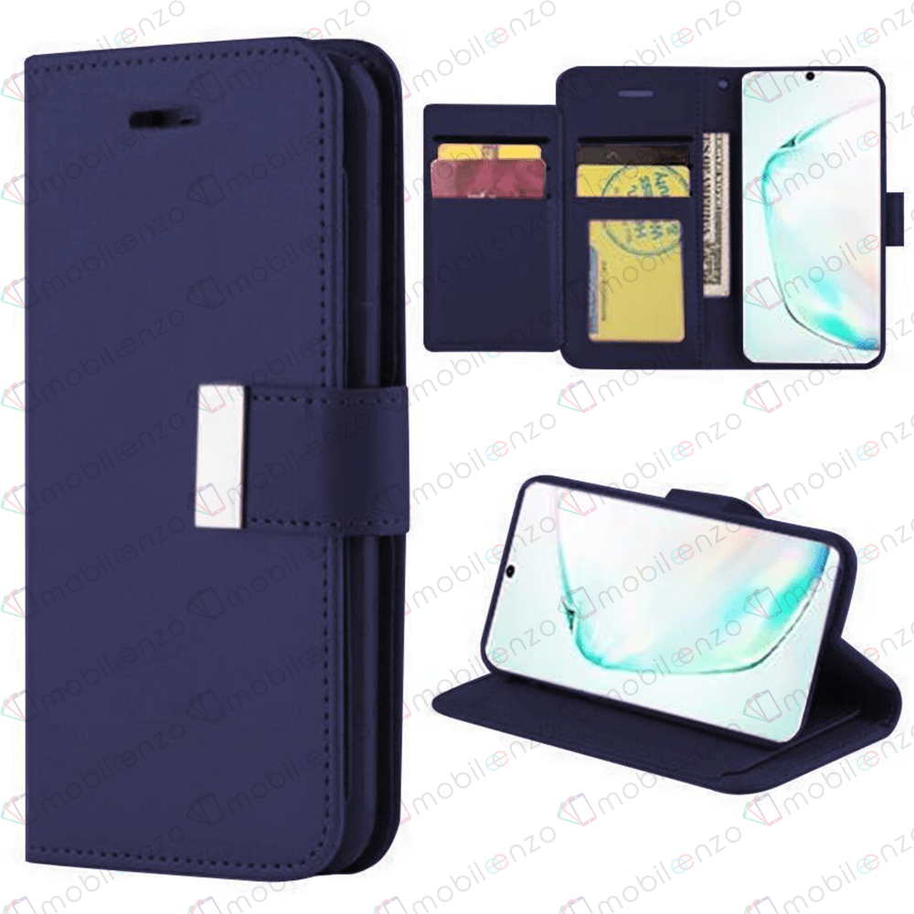 Flip Leather Wallet Case for Note 20 - Dark Blue