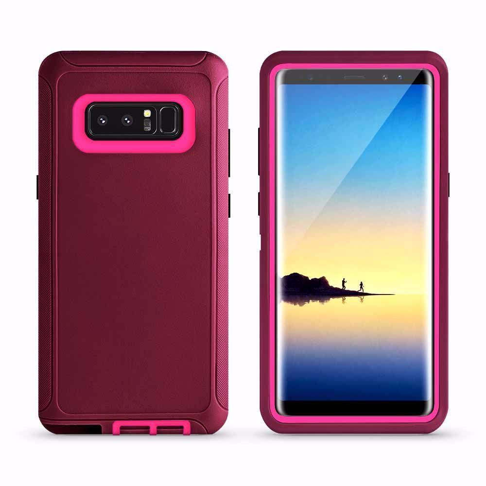 DualPro Protector Case  for Galaxy Note 8 - Burgundy & Pink